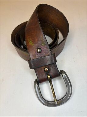Tex Tan tooled Leather Men's Belt with Floral Detail